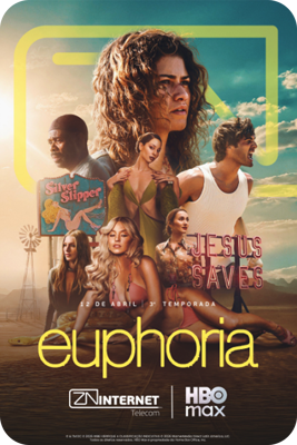 Pôster da 3ª temporada da série Euphoria, disponível na HBO Max
