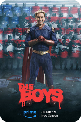 Pôster da nova temporada da série The Boys, disponível no Prime Video